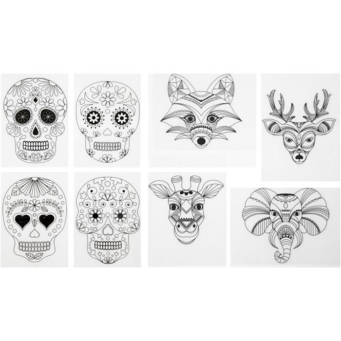 Shrink plastic sheets with motifs, 10,5x14,5 cm, 0,3 mm, matt transparent, 36sheet/ 1 pack