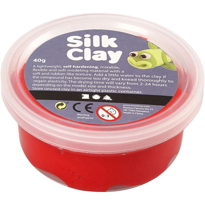 Silk Clay®, red, 40 g/ 1 tub