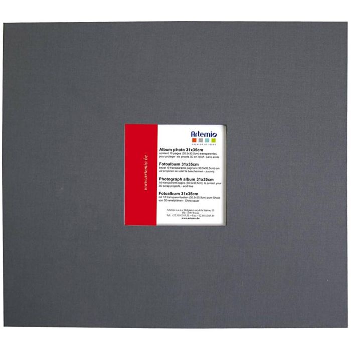 Scrapbooking album, size 30,5x30,5 cm, Number of pages 10, anthracite grey, 1 pc