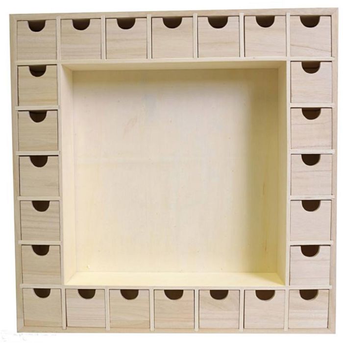 Wooden advent calendar to decorate, size 39.5 cm, 1 pc