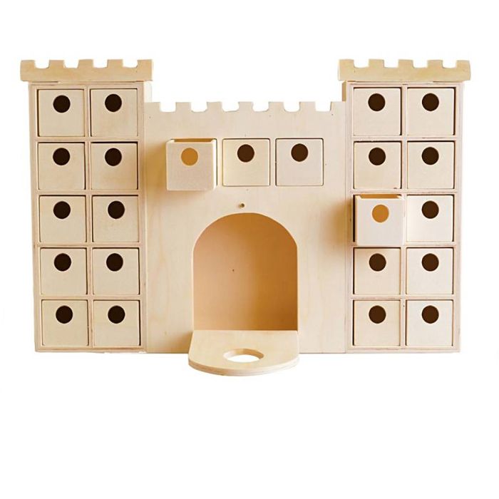 Wooden advent calendar to decorate, size 42x27 cm, 1 pc