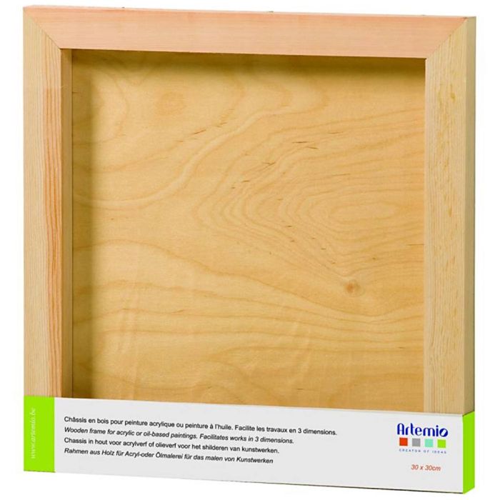 3D wooden frame to decorate, size 30x30 cm, 1 pc