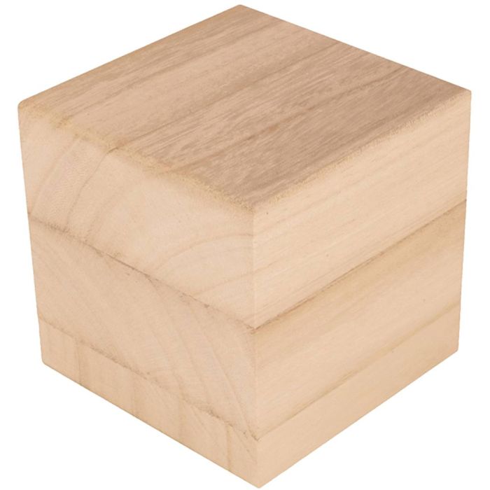 Wooden cube, size 10 cm, 1 pc