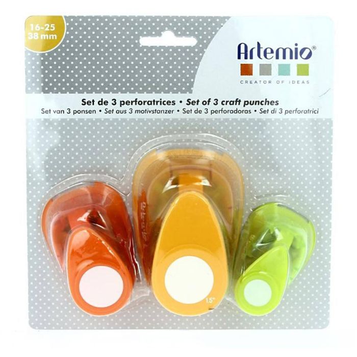 Set of hole punches, 3 pc/ 1 pack