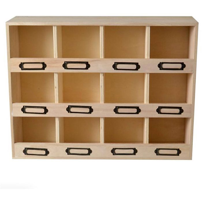 Rough wooden cabinet, size 47x11x31,5 cm, 1 pc