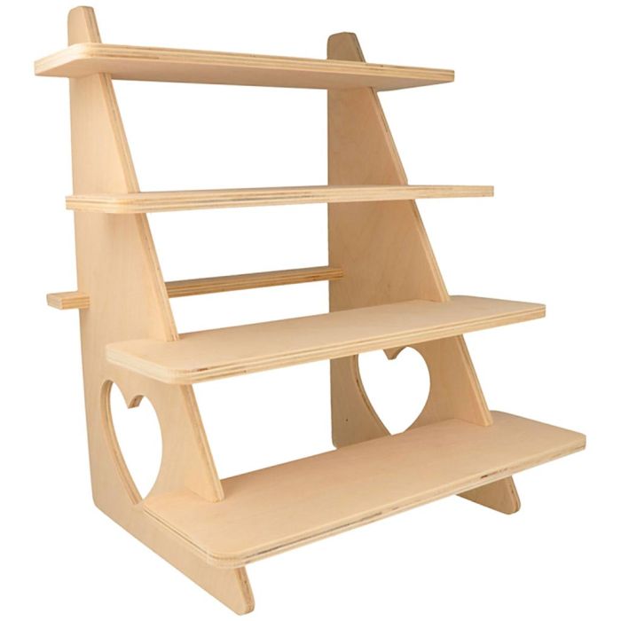 Wooden shelf display, size 38x32x26 cm, 1 pc