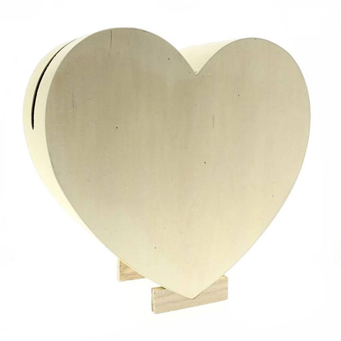 Wooden Heart Urn, size 35 cm, 1 pc