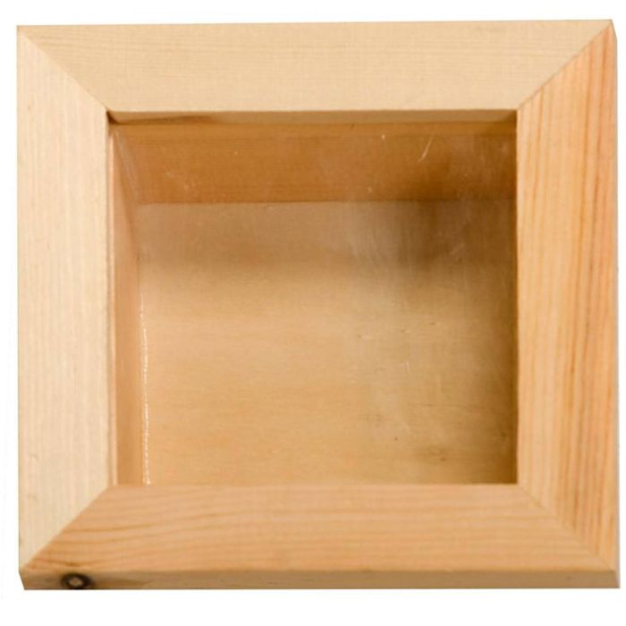 Wooden display case, size 15x15 cm, 1 pc