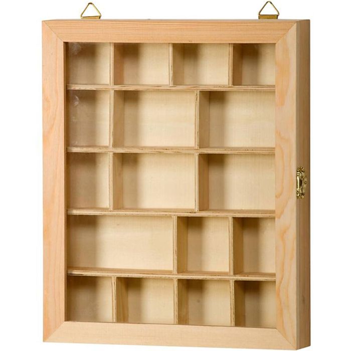 Wooden display case, size 23x28 cm, 1 pc