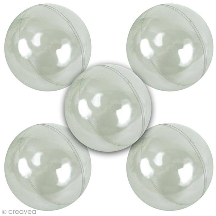 Food safe Transparent plastic ball, size 7 cm, 5 pc/ 1 pack