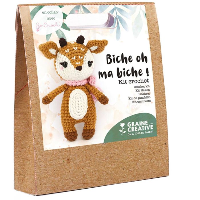 Crochet kit, Deer, size 17 cm, 12 pc/ 1 pack