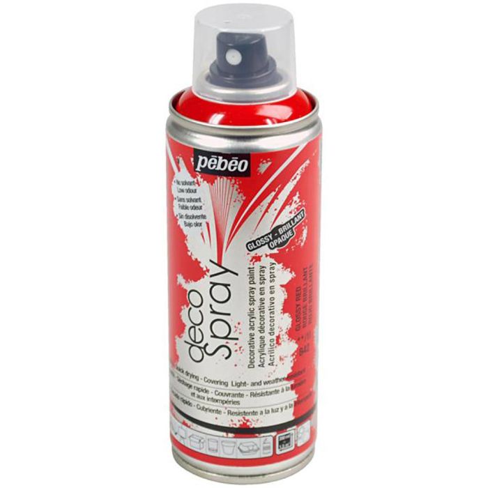 DecoSpray spray paint, glossy, red, 200 ml/ 1 tub
