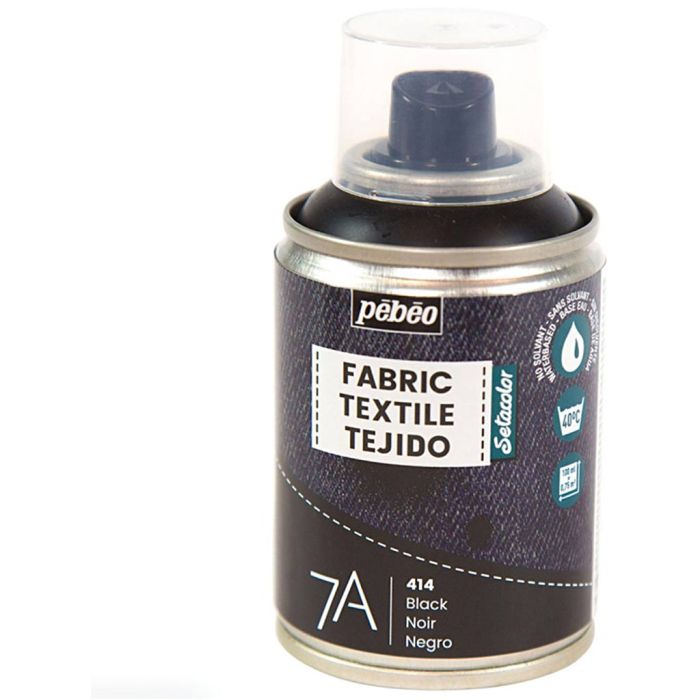 Textile spray paint, black, 100 ml/ 1 bottle