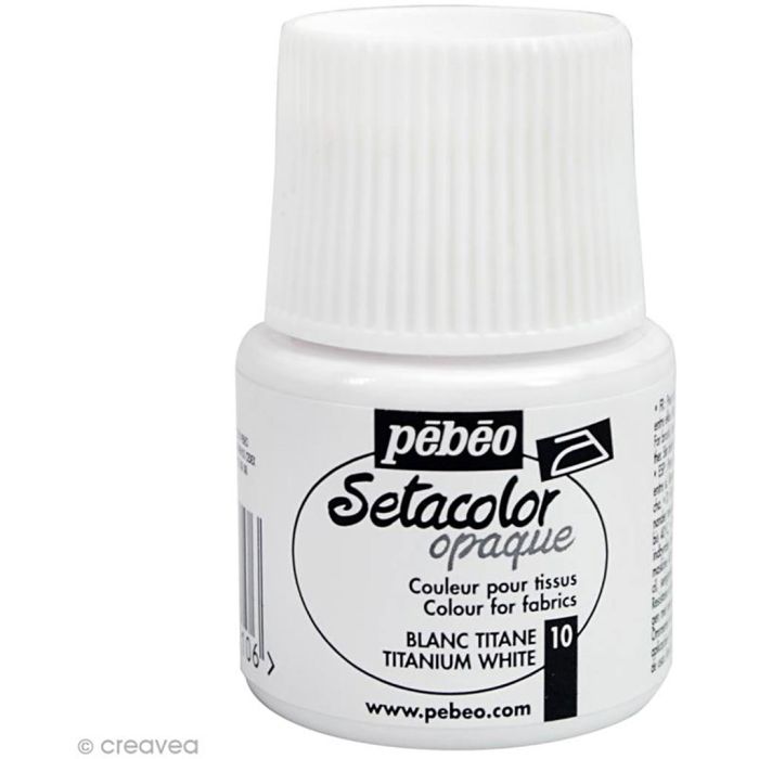 Pébéo Setacolor fabric paint, white, 45 ml/ 1 bottle