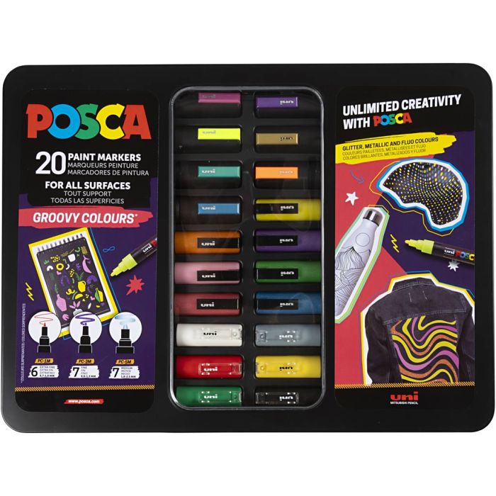 Posca case, groovy colours, 20 pc/ 1 pack