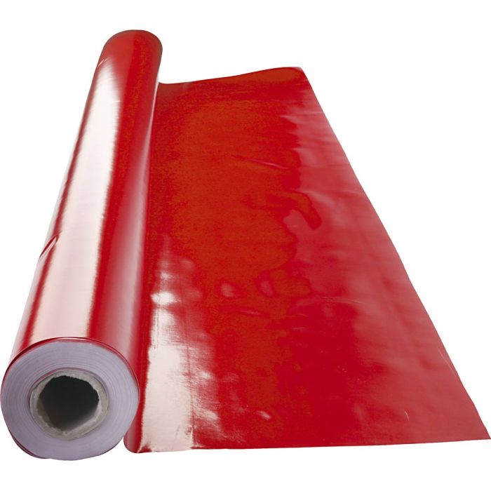 Oilcloth, W: 140 cm, red, 20 m/ 1 roll