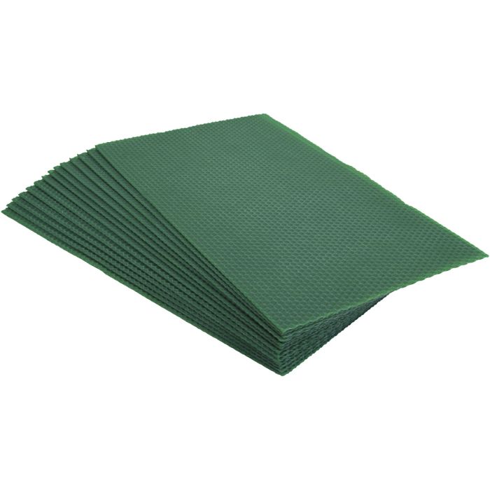 Beeswax Sheets, size 20x33 cm, green, 1 kg, 14 pc/ 1 pack