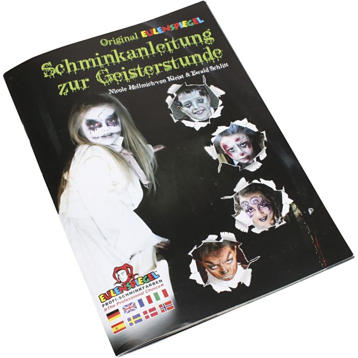 Eulenspiegel Face Painting Booklet, 16 spooky face paint designs, 1 pc