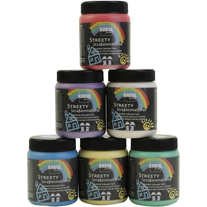 Sidewalk Chalk Paint, 6x200 ml/ 1 pack