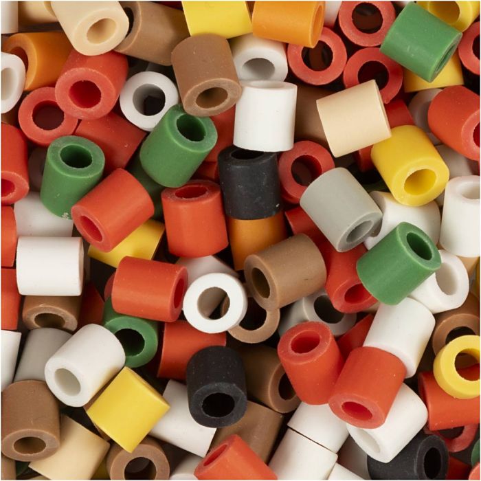 NABBI BioBeads, size 5x5 mm, hole size 2,5 mm, medium, christmas colours, 3400 pc/ 1 pack