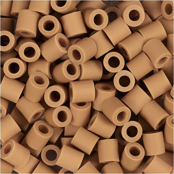 NABBI BioBeads, size 5x5 mm, hole size 2,5 mm, medium, caramel, 1000 pc/ 1 pack