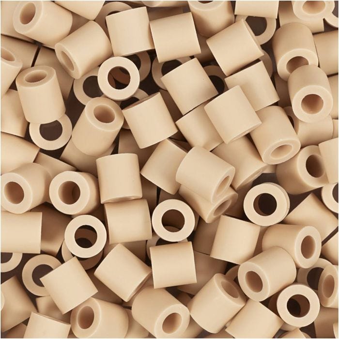 NABBI BioBeads, size 5x5 mm, hole size 2.5 mm, medium, cream, 1000 pc/ 1 pack