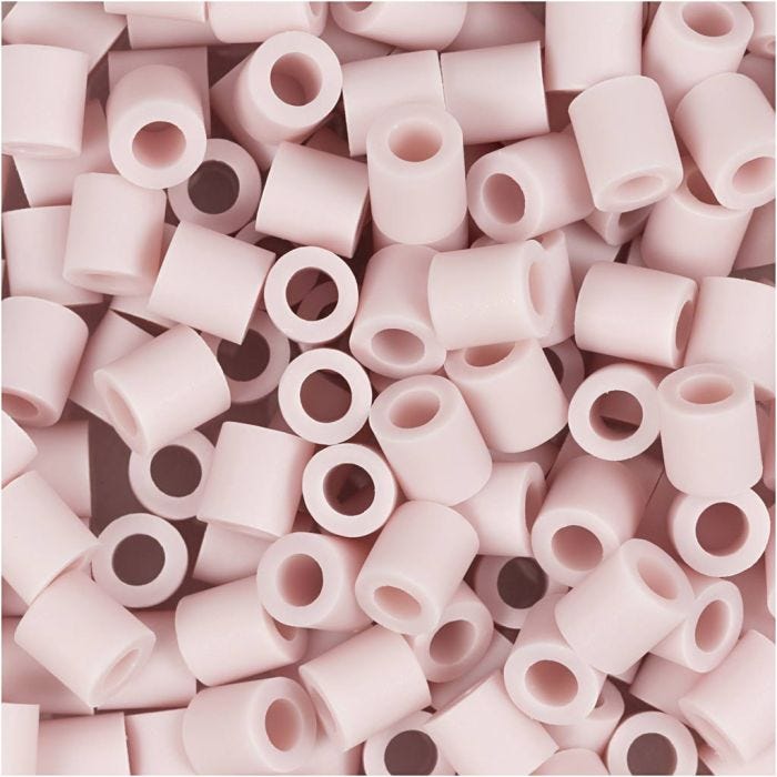 NABBI BioBeads, size 5x5 mm, hole size 2.5 mm, medium, light pink, 1000 pc/ 1 pack