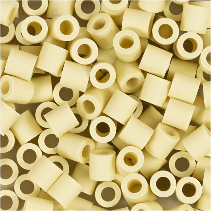 NABBI BioBeads, size 5x5 mm, hole size 2.5 mm, medium, light yellow, 1000 pc/ 1 pack
