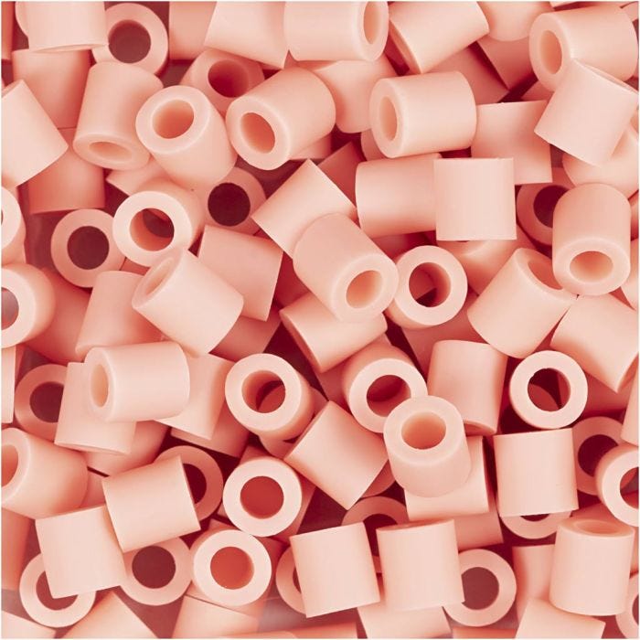 NABBI BioBeads, size 5x5 mm, hole size 2,5 mm, medium, salmon (051), 1000 pc/ 1 pack