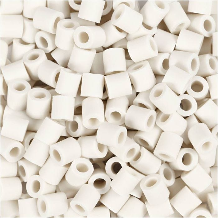 NABBI BioBeads, size 5x5 mm, hole size 2.5 mm, medium, white, 1000 pc/ 1 pack