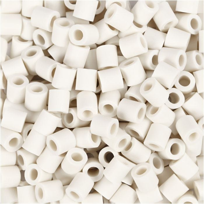 NABBI BioBeads, size 5x5 mm, hole size 2.5 mm, medium, white, 3000 pc/ 1 pack