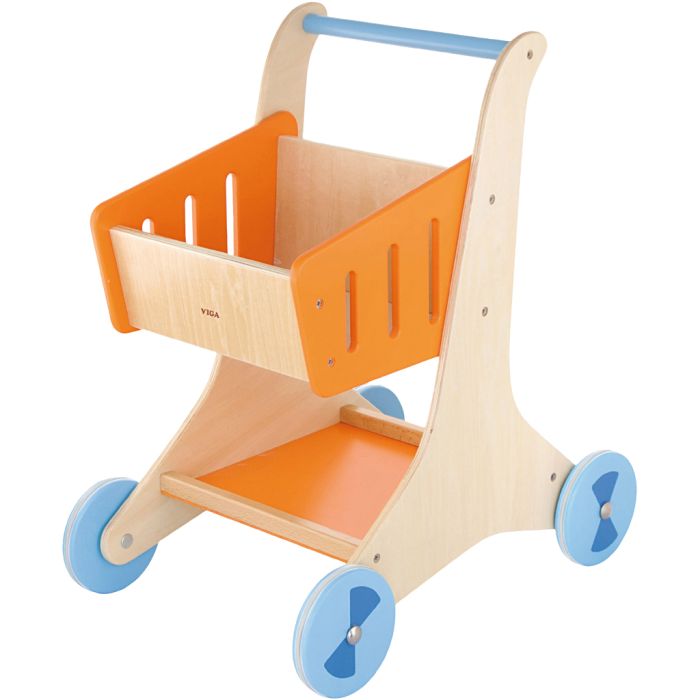 VIGA wooden shopping trolley, size 48x30x41,5 cm, 1 pc
