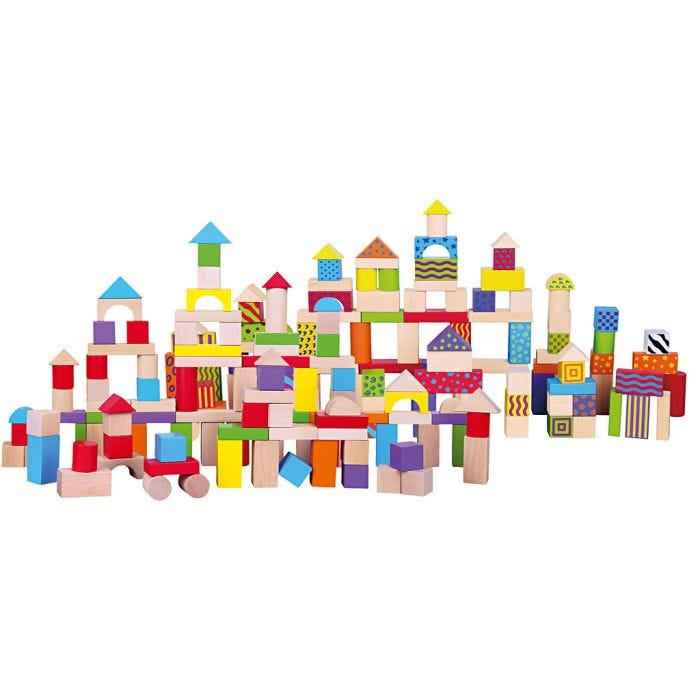 VIGA wooden blocks, size 3 cm, 200 parts/ 1 pack