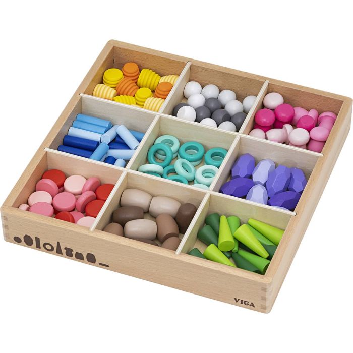 VIGA Sorting Set, size 31x31x5 cm, 141 parts/ 1 pack