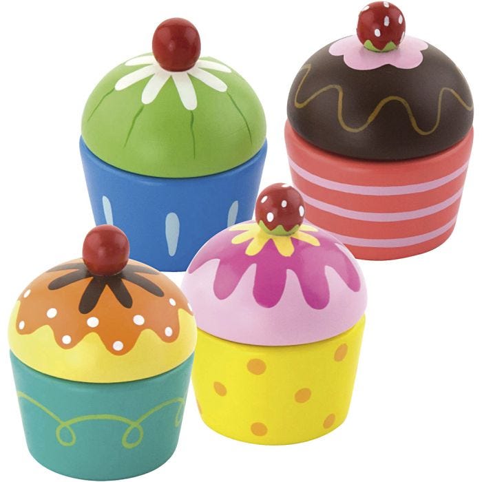 VIGA cupcakes, size 4x5,5 cm, 4 parts/ 1 pack