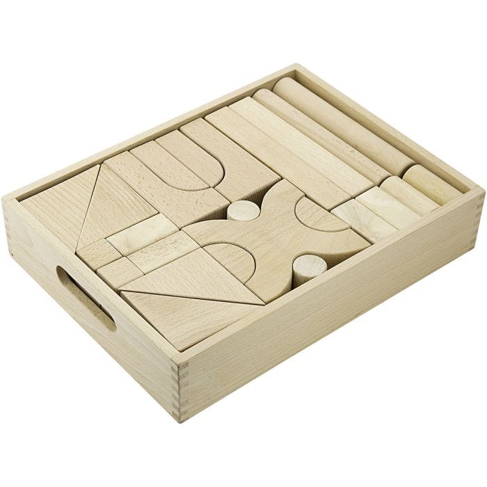 VIGA Wooden Block Set, 48 parts/ 1 set