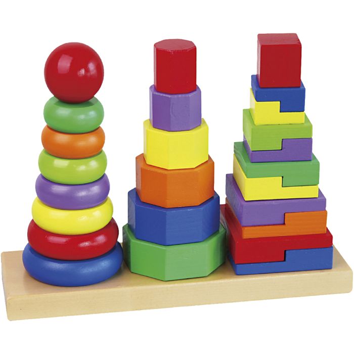 VIGA geometric stacking tower, size 28x21x9 cm, 1 set