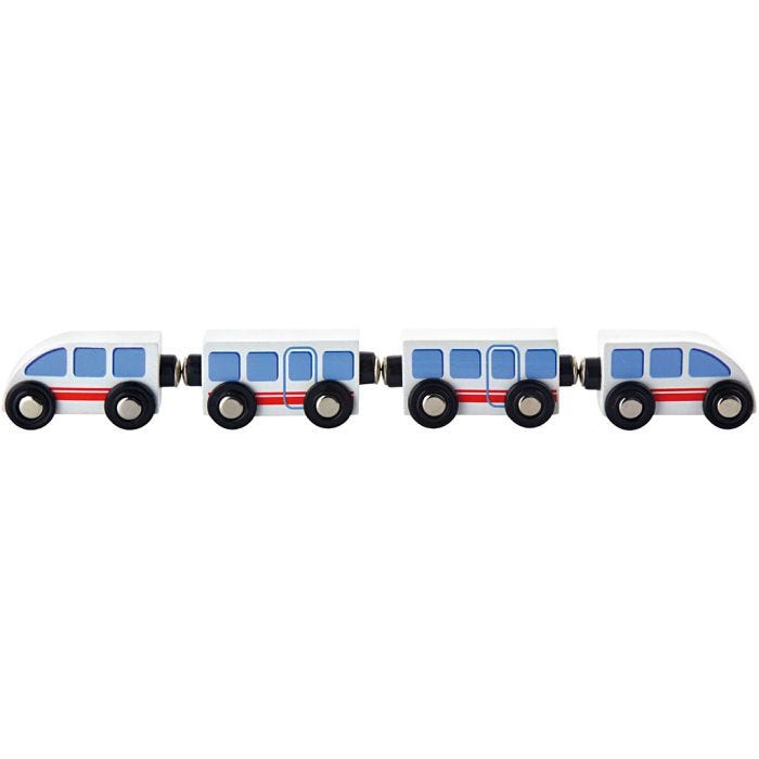 VIGA railway accessories, Passenger train, 4 parts/ 1 set