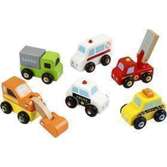 VIGA mini cars, size 7-9 cm, 6 parts/ 1 pack