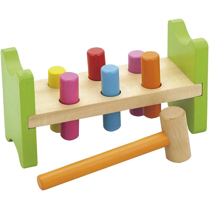 VIGA hammer bench toy, size 22,5x12x8 cm, 1 pc