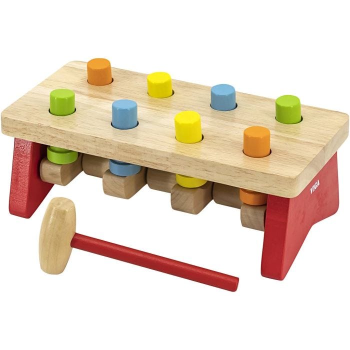 VIGA hammer bench toy, size 26x12x13 cm, 1 pc