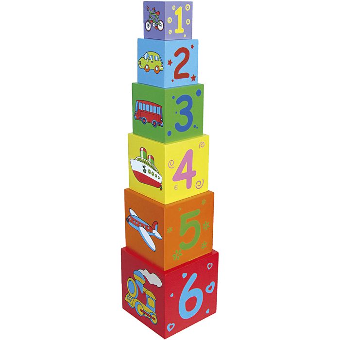 VIGA stacking boxes, size 48x11x11 cm, 6 parts/ 1 set