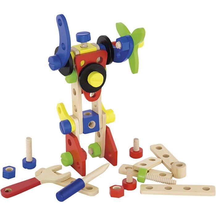 VIGA wooden building blocks, 68 parts/ 1 set