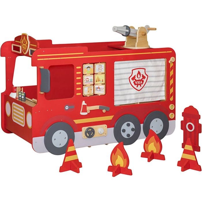 VIGA Large Fire Truck, H: 109 cm, L: 150 cm, W: 101 cm, 1 set