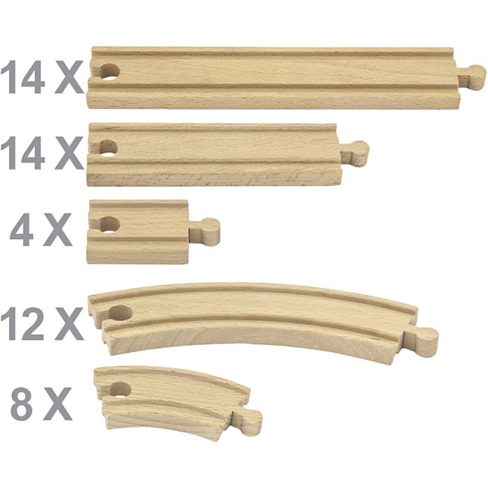 VIGA railway tracks, 52 parts/ 1 set