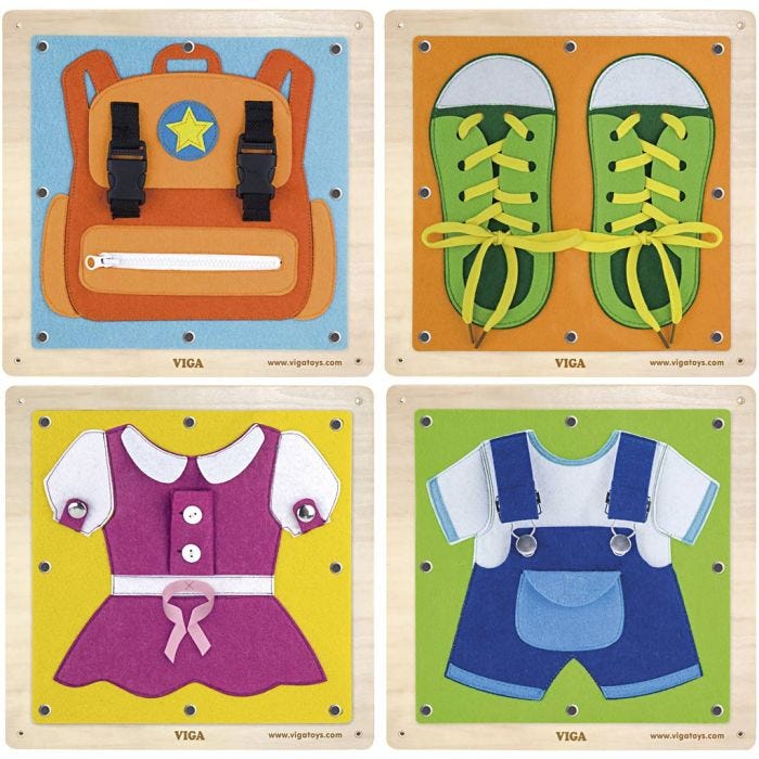 VIGA learn-to-dress game, size 44x44 cm, 4 parts/ 1 set