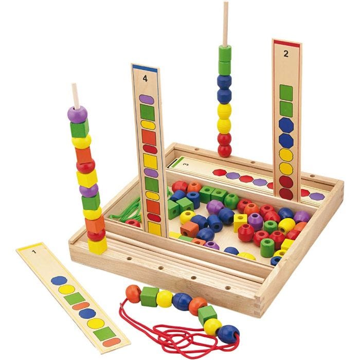 VIGA Bead Game, H: 4 cm, L: 33 cm, W: 33 cm, 94 parts/ 1 pack