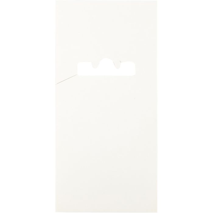 Kort til dobbeltspyd, L: 123 mm, W: 58 mm, white, 200 pc/ 1 pack