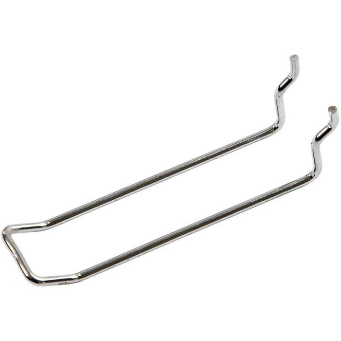 Euro pegboard hooks, L: 100 mm, W: 25 mm, thickness 4 mm, 50 pc/ 1 pack