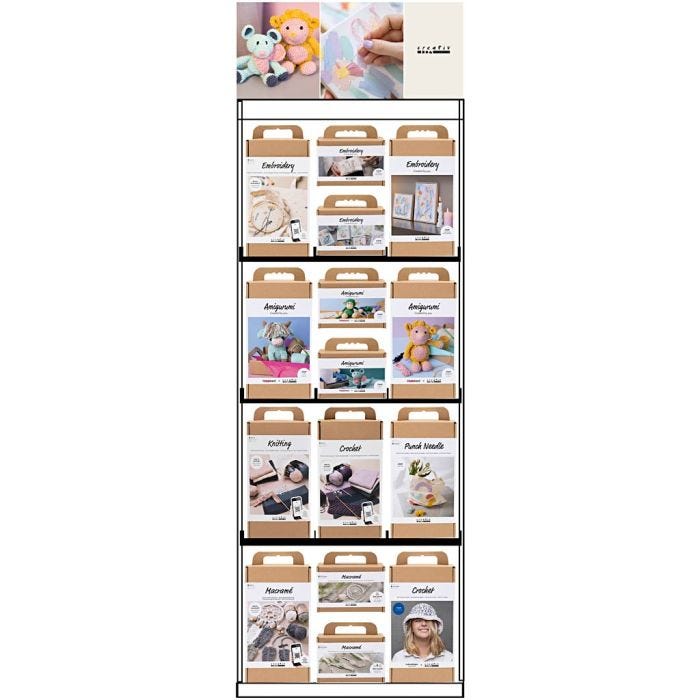 Floor Display, unassembled, Yarn, adult, H: 1580 mm, L: 600 mm, W: 400 mm, 75 sales units/ 1 pc
